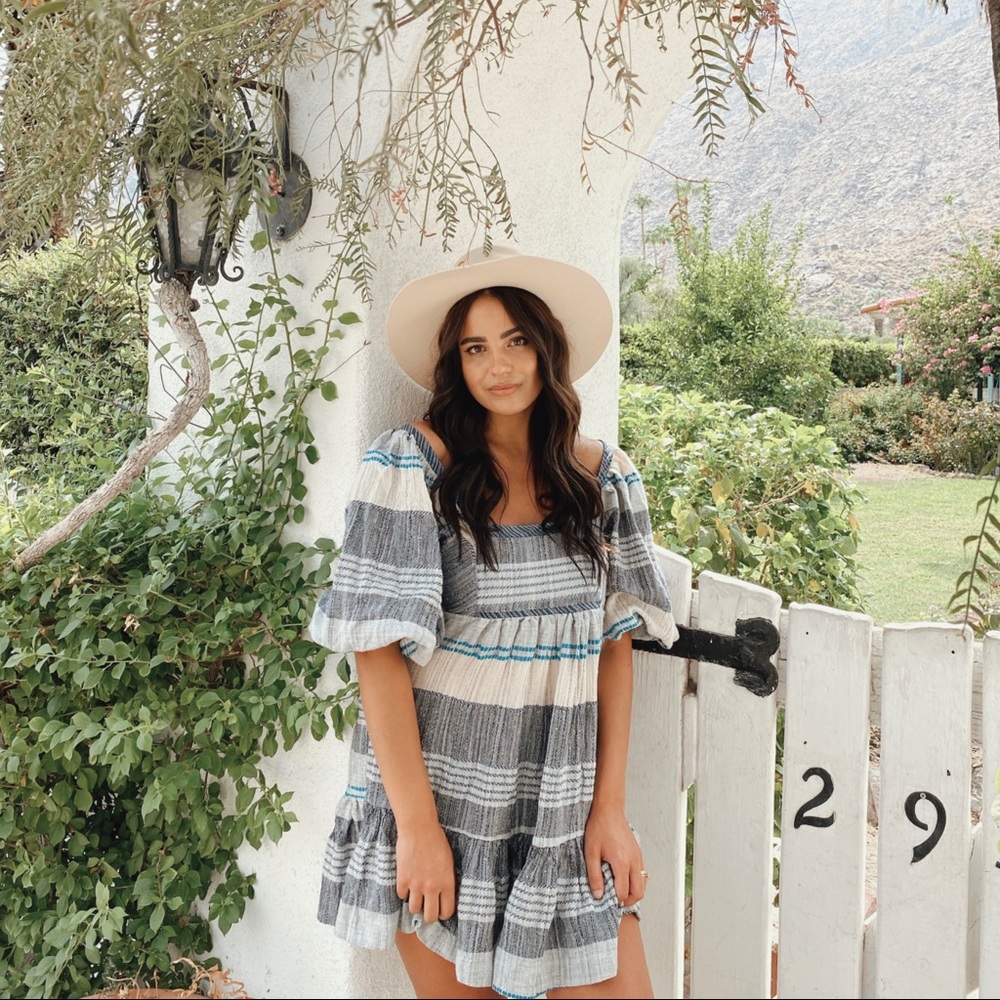 Free People puff sleeve dress